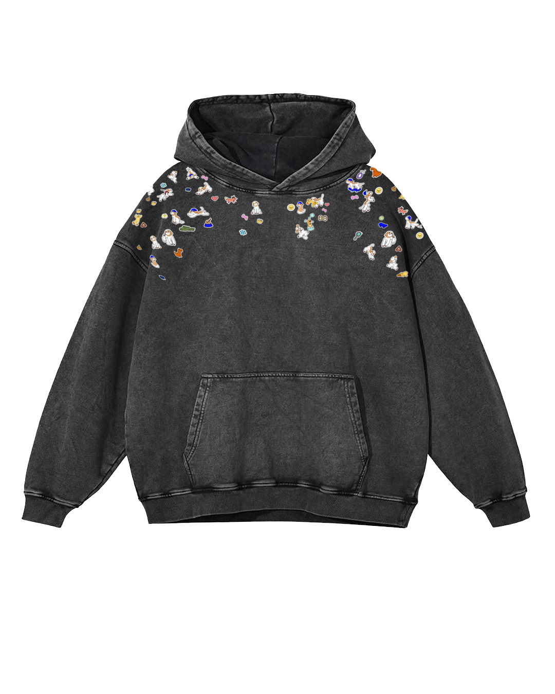 Toco Stickers - Acid Wash Hoodie